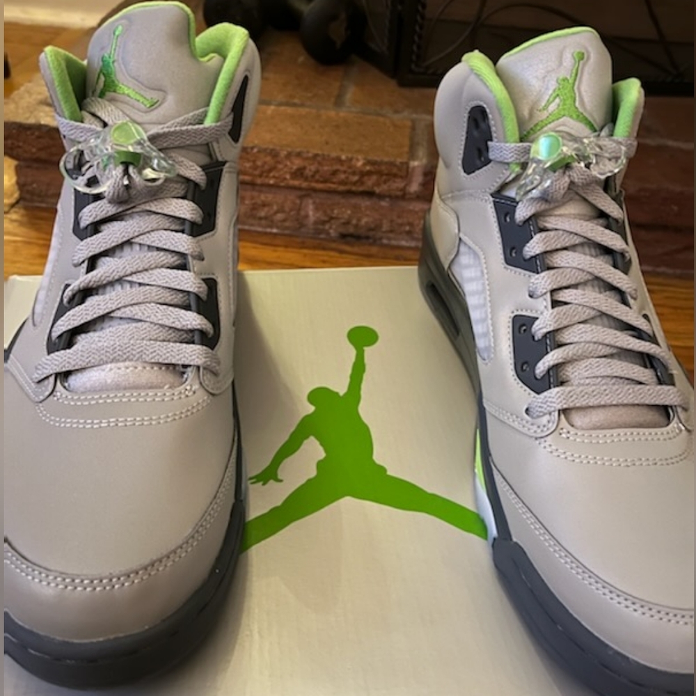 Jordan 5 retro green bean size men's 11